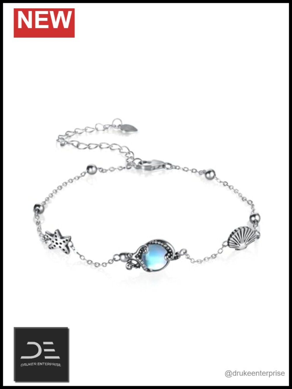 925 Sterling Silver Octopus Bracelet Women Link Charm Chain Jewelry Gift
